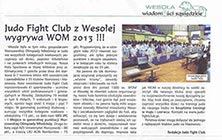 JudoFight Club - WOM 2013 - Wiadomości sąsiedzkie maj 2013 artykuł